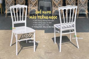 ghế napoleon nhựa màu trắng