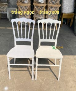 ghế napoleon nhựa màu trắng