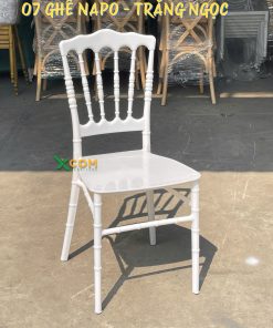 ghế napoleon nhựa màu trắng
