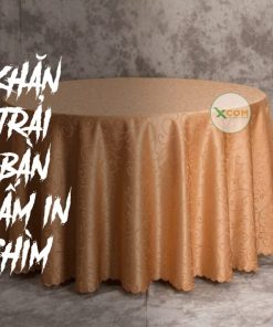 Khăn Trải Bàn Gấm In Chìm Cao Cấp