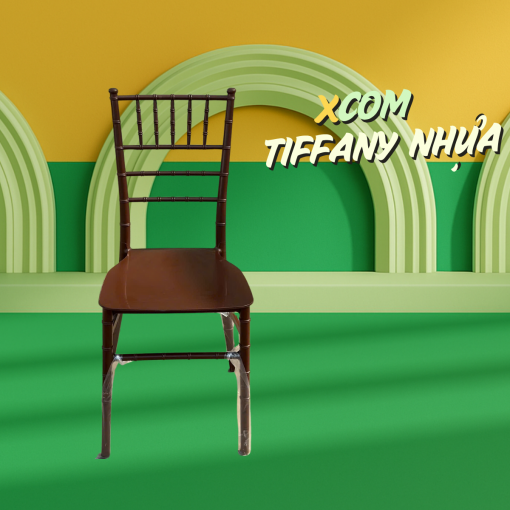 Tiffany nhựa nâu – Ghế Sự Kiện